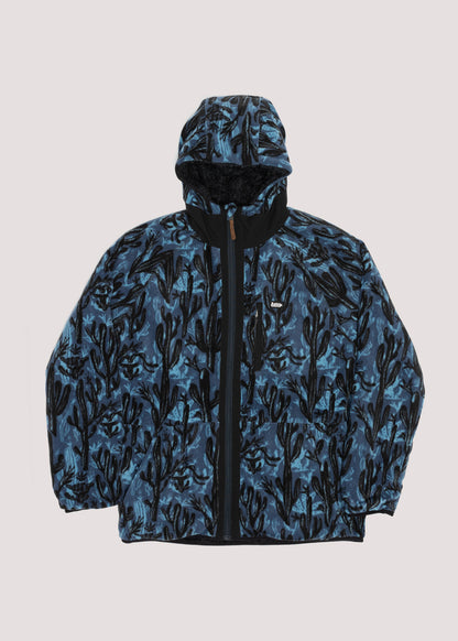 Polerón Shaggy Reversible Grizzly Cactus Navy