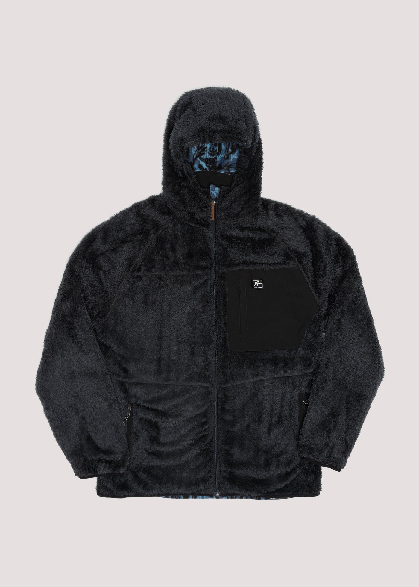 Polerón Shaggy Reversible Grizzly Cactus Navy