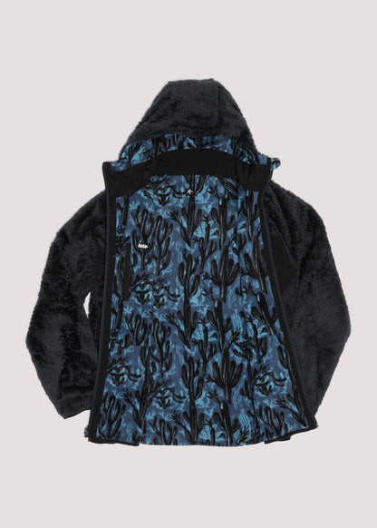 Polerón Shaggy Reversible Grizzly Cactus Navy